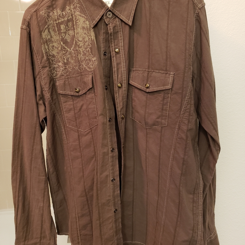 Vintage BKE Slim Fit Brown Long-sleeved
